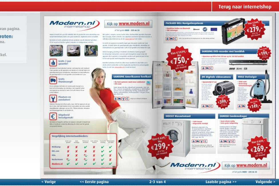 Voorbeeld van online catalogus met dynamische prijzen Voorbeeld van online catalogus met dynamische prijzen